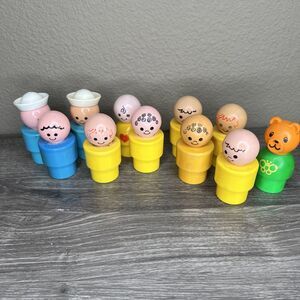 Vintage 1974/1984 Fisher Price 11 Little People Jumbo Chunky Boy Sailor Bear